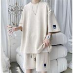 product_image_name-Fashion-Ensemble T-shirt Et Short D'été Gaufré-2