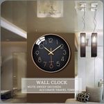 product_image_name-Generic-12 Inch Modern Simple Living Room Digital Quartz Wall Clock - Black & Gold-2