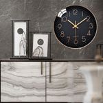 product_image_name-Generic-12 Inch Modern Simple Living Room Digital Quartz Wall Clock - Black & Gold-3