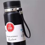 product_image_name-VACUUM-Portable 316 Stainless Steel Insulated Water Bottle Cup With Tea Strainer and Hand Strap, Flasks for Office Gym Travel - Black-3