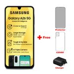product_image_name-Samsung-Galaxy A26 5G Dual Sim -6.7 inches 50MP/13MP- 256GBHDD- 8GB RAM 5000mAh-Water & Dust Resistant- Black plus free strong protective cover, fast charger and Durable Protector -1