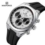 Naviforce Analog Silicon Strap Black/Silver - NF8080 - image 2
