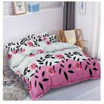 Spice Bedsheets Double Bed Size Sheet-3 pieces- Pink