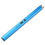 product_image_name-Generic-Blue - Electric Rechargeable Plasma Arc Lighters- Windproof Flameless USB Charging Double Safety Switch-1