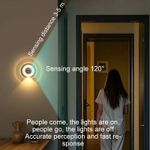 Generic Smart LED wall lamp with remote control and motion sensor - bedside night light with clock and USB charging function - image 2