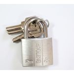 32mm Stainless Steel Padlock with Keys – Silver Security Lock