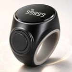 Generic S9 Rechargeable Smart Ring Counter, Black LED Digital Tasbih Clicker Ring for Prayer Counting - image 3