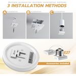 Generic Modern 3-Color Ceiling Light,Ultra-Bright LED Fixture, Dual Mounting, Adjustable Color Temp - image 5