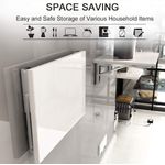 Generic 2PCS Folding Console Heavy Duty Stainless Steel Folding Shelf Bracket Set Space Saving for Home, Kitchen, Office, DIY Workbench, Shelves - image 6