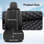 product_image_name-Generic-Car seat cover, breathable ice silk material, with raised design car seat cushion - Black-5