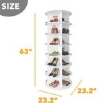 White Label 7-Tier Rotating Shoe Rack Tower – 360° Spinning Shoe Organizer - image 2