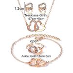 product_image_name-Fashion-4 Pieces Earrings Necklace Bracelet Ring Set Skeleton Double Heart Alloy Premium Accessories Set Ladies Jewelry Set-2