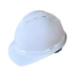 High-Impact Vented Safety Hard Hat – Adjustable Industrial Construction & Engineering Helmet – White