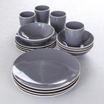 Savon Artisanal Grey 16 piece dinner set 
