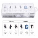 Generic 100pcs Mixed Self-Fixing Clip Car Body Retainer Rivet Bumper Door Fixing Clips - image 2