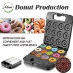product_image_name-RAF-12 Hole Design Donut Maker Machine, Dual-Sided Heating, With Non-stick Surface, Non-Slip Handle - Black-3