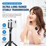 Generic 2-in-1 Wireless Lavalier Microphone, Plug-and-Play Lapel Mic with Noise Reduction for Vlogging & Live Streaming - image 2