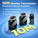 Generic 2-in-1 Wireless Lavalier Microphone, Plug-and-Play Lapel Mic with Noise Reduction for Vlogging & Live Streaming - image 4
