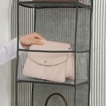 Generic 6 Compartments Hanging Storage Organizer, Multi-layer Handbag Toy Storage Bag for Behind Door - image 3