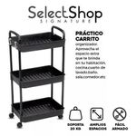 product_image_name-Generic-3-Tier Multi-Purpose Storage Organizer Auxiliary Cart - Black-1