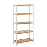 LASA 5-Tier Storage Shelf with White Frame