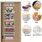 Generic 5-Shelf Hanging Storage Organizer - Behind Door Suitable for Bedroom, Bathroom - image 4