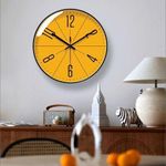 Generic 12 Inch Modern Simple Digital Quartz Wall Clock - Orange - image 3