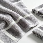 Generic 8pcs Bath Towels+Facial Towels+Hand Towels Soft Towel-grey - image 3