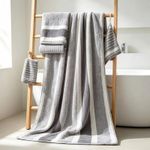 Generic 8pcs Bath Towels+Facial Towels+Hand Towels Soft Towel-grey - image 4