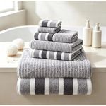 Generic 8pcs Bath Towels+Facial Towels+Hand Towels Soft Towel-grey - image 5