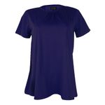 product_image_name-Alcott-Gathered Neck Loose Top - Blue-1