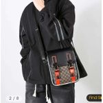 AD Premium Leather Crossbody  Bag - Black - image 2