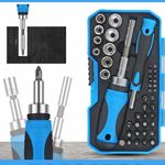 Jeu de tournevis à cliquet 44 pièces Coffret à cliquet Petit jeu de tournevis