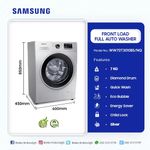 Samsung WW70T3010BS/NQ 7KG Front Load Full Automatic Washing Machine - Grey - image 4