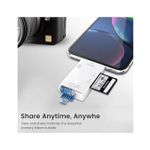 Generic Memory Cards Camera Memory Card Reader Clothes  Memory Card Reader 6-In-1 USB 2.0 Type C Card Reader -Computer Accessories -White - image 8