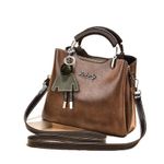Genetic Woman Leather Handbag -Brown