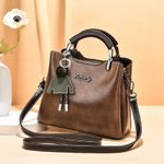 Genetic Woman Leather Handbag -Brown - image 6
