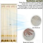 product_image_name-Generic-Punch-Free Tulle Door Curtain Anti-Mosquito Double-Layer Lace Mesh Door Curtain Home Partition Curtain 100*210cm-3