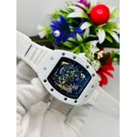 product_image_name-Quartz-Fashionable Unisex Elegant Watch - Sports/Business/Casual/Street Life Silicone Timepiece with Metal Case -Water-Resistant (White & Yellow)-1