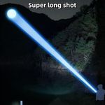 Generic Rechargeable LED Flashlight with Telescopic Zoom, Type-C Charging Digital Power Display High Brightness Torch - image 4
