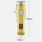 product_image_name-TOUPHY-Men's Hair Clipper Electric Trimmer with LCD Display Gift with 2 Scissors- Gold-5