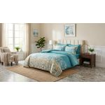 Cotton Bed Sheet King Size_ 4Piece Set_ Ocean Print _Turquoise 