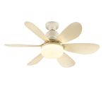 Focustar 40W LED Flower-Shaped Ceiling Fan With 3 Color Lights Light &Base &Remote Control