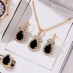 product_image_name-General-HIBUY Fashion Elegant Ladies Wristwatch Quartz Watch & Necklace & Earrings & Ring Set-3