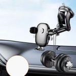 product_image_name-Generic-Innovation New Model Universal Adjustable Car Phone Holder - 360° Rotatable Suction Mount for Dashboard & Windshield - Secure Grip for All Smartphones - Black-5