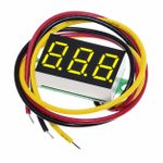 Generic 0.28-Inch 3-Wire DC Digital Voltmeter 0-100V, 4-40V Power Input - Yellow - image 2