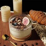 product_image_name-Generic-4pcs Clear Embossed Glass Coffee Cup with Lid and Spoon-3