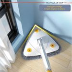 TodyJeyHo Floret 360° Triangle Mops for Floor, Push-Pull Automatic Self Squeezing Mop,Microfiber Dust Flat Cleaning Kitchen Mops for Floor Wall Window - image 7