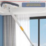 TodyJeyHo Floret 360° Triangle Mops for Floor, Push-Pull Automatic Self Squeezing Mop,Microfiber Dust Flat Cleaning Kitchen Mops for Floor Wall Window - image 8