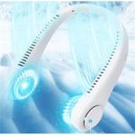 product_image_name-Generic-New Rechargeable Neck Fan - 360 Degree Rotating Portable Fan - White-1
